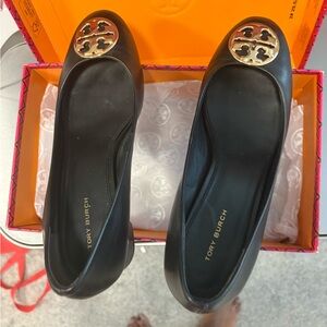 Tory Burch Black Leather Flats